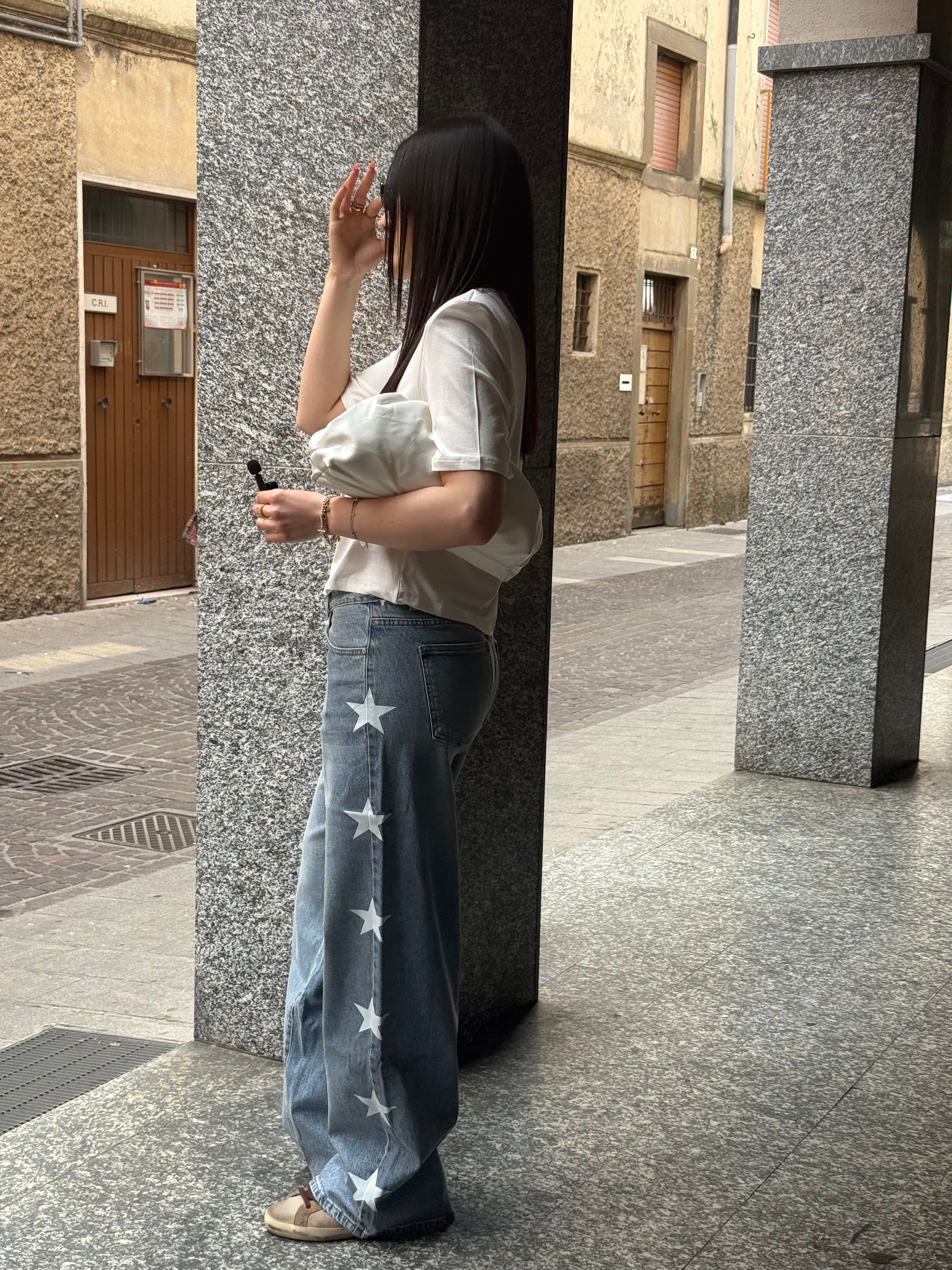 jeans stars white