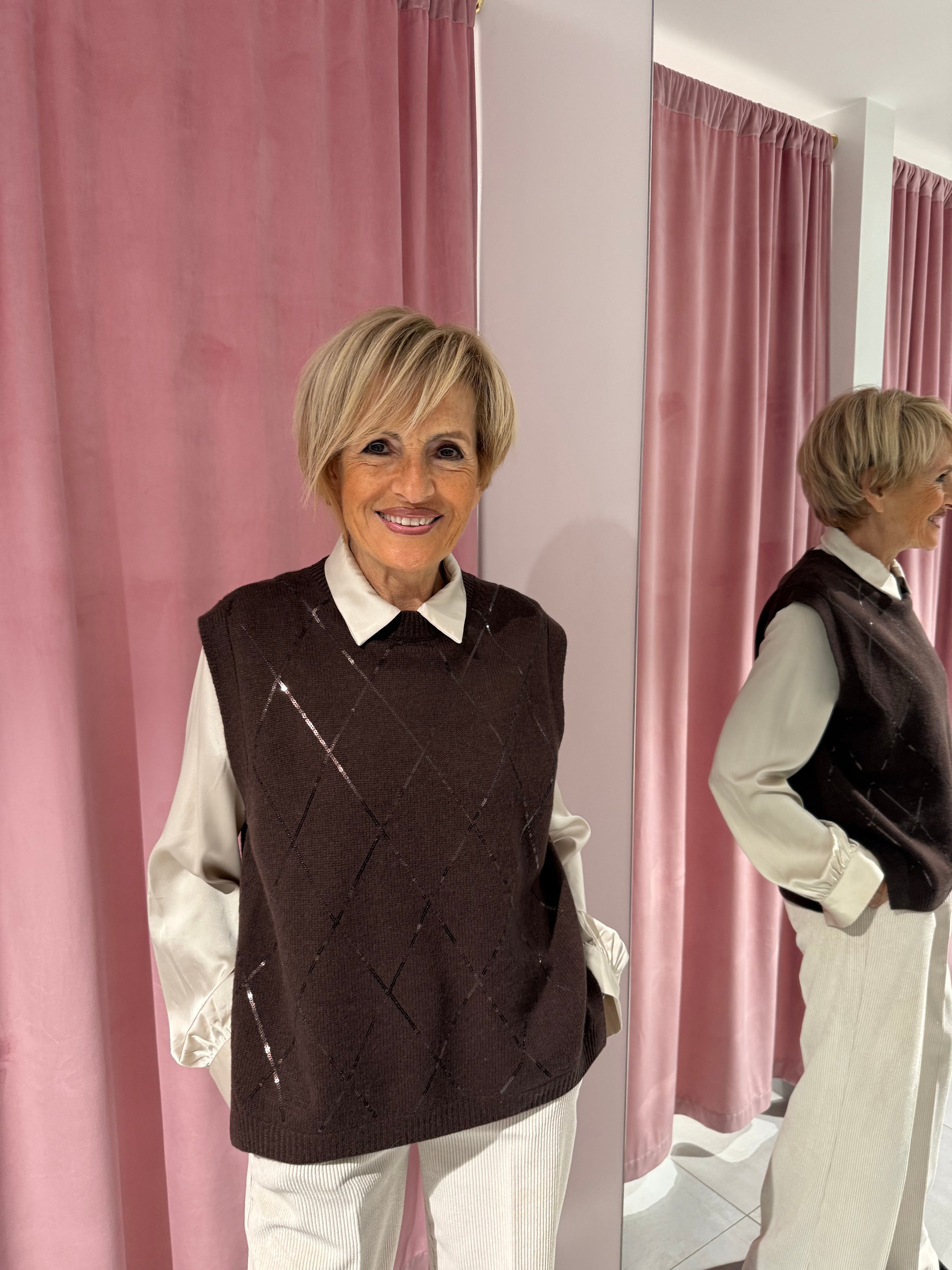 gilet rombi 100% lana