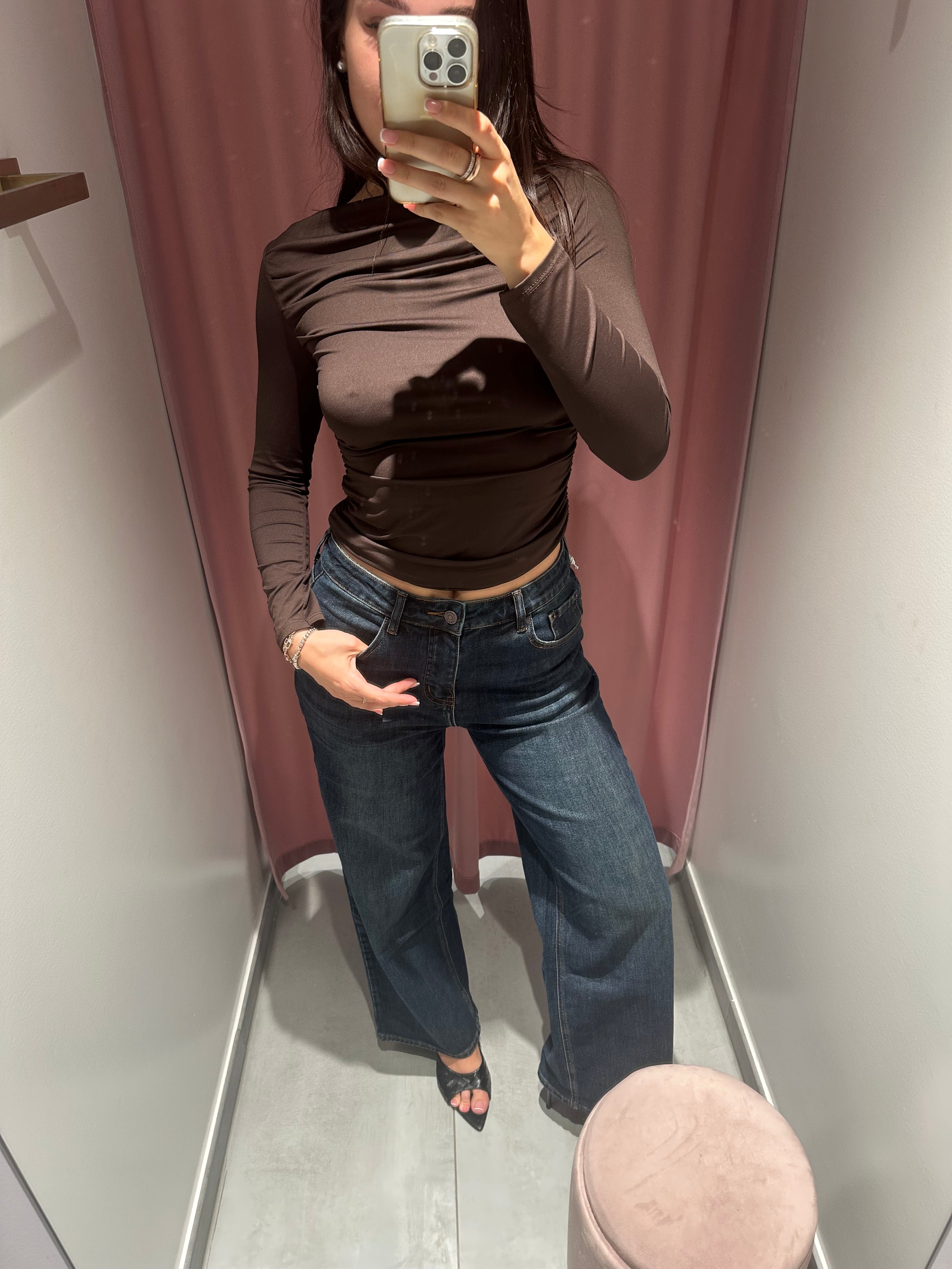 jeans blu stars brown