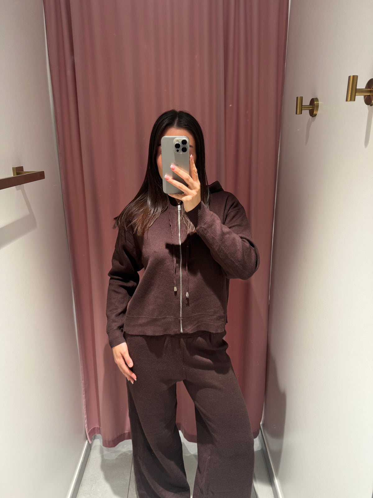 coordinato con cappuccio