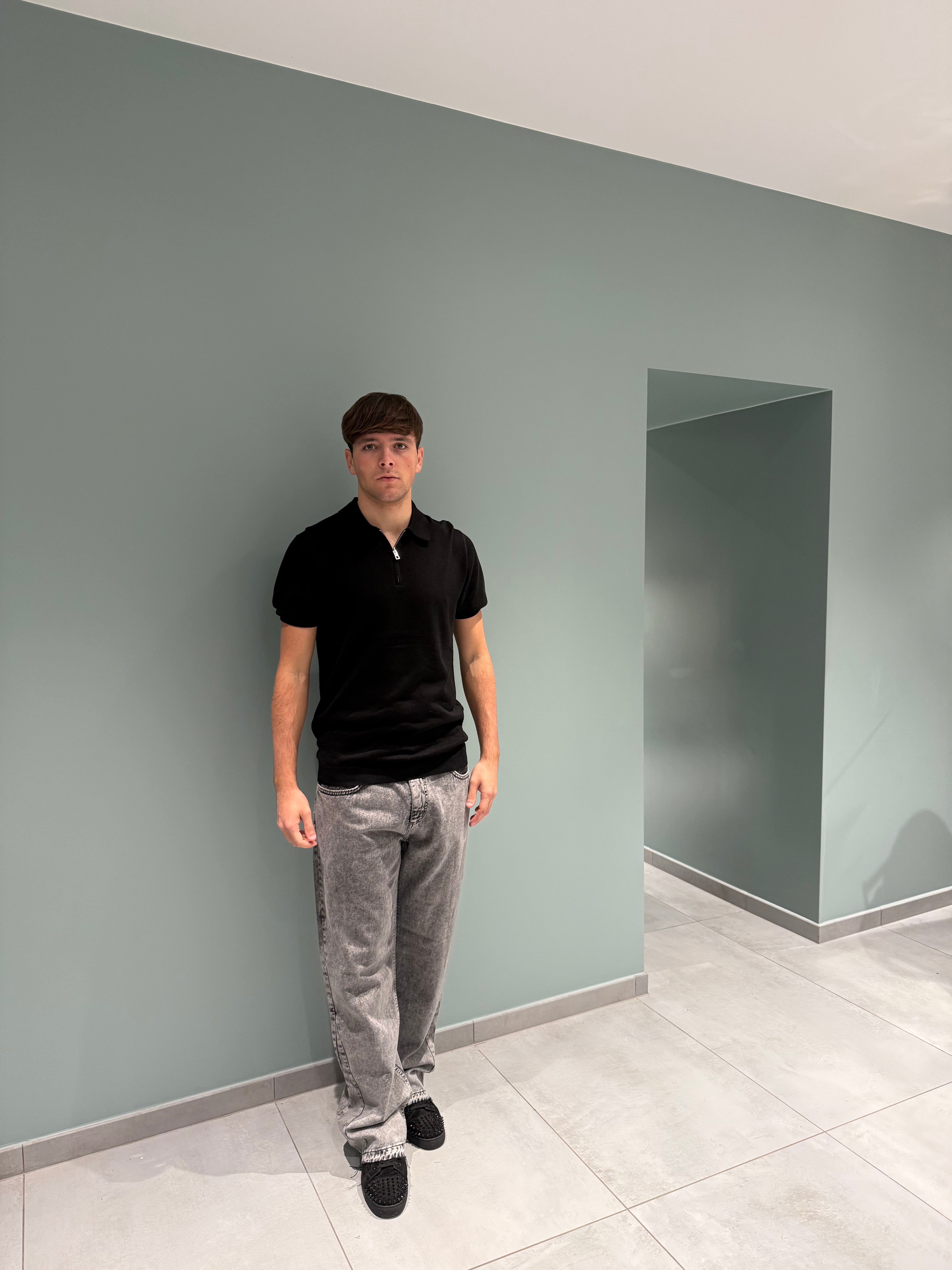 polo mezza manica zip