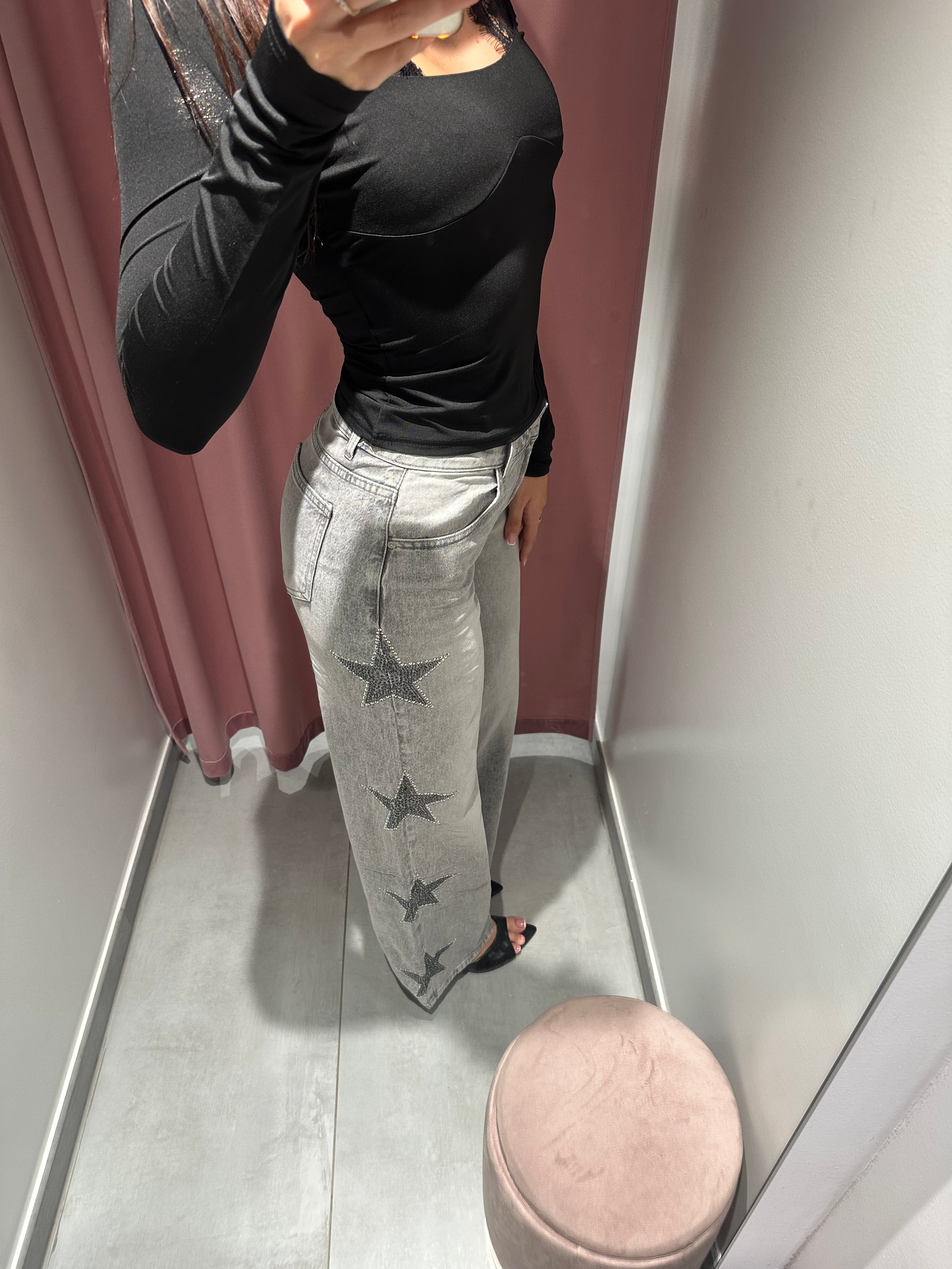 jeans stars gray