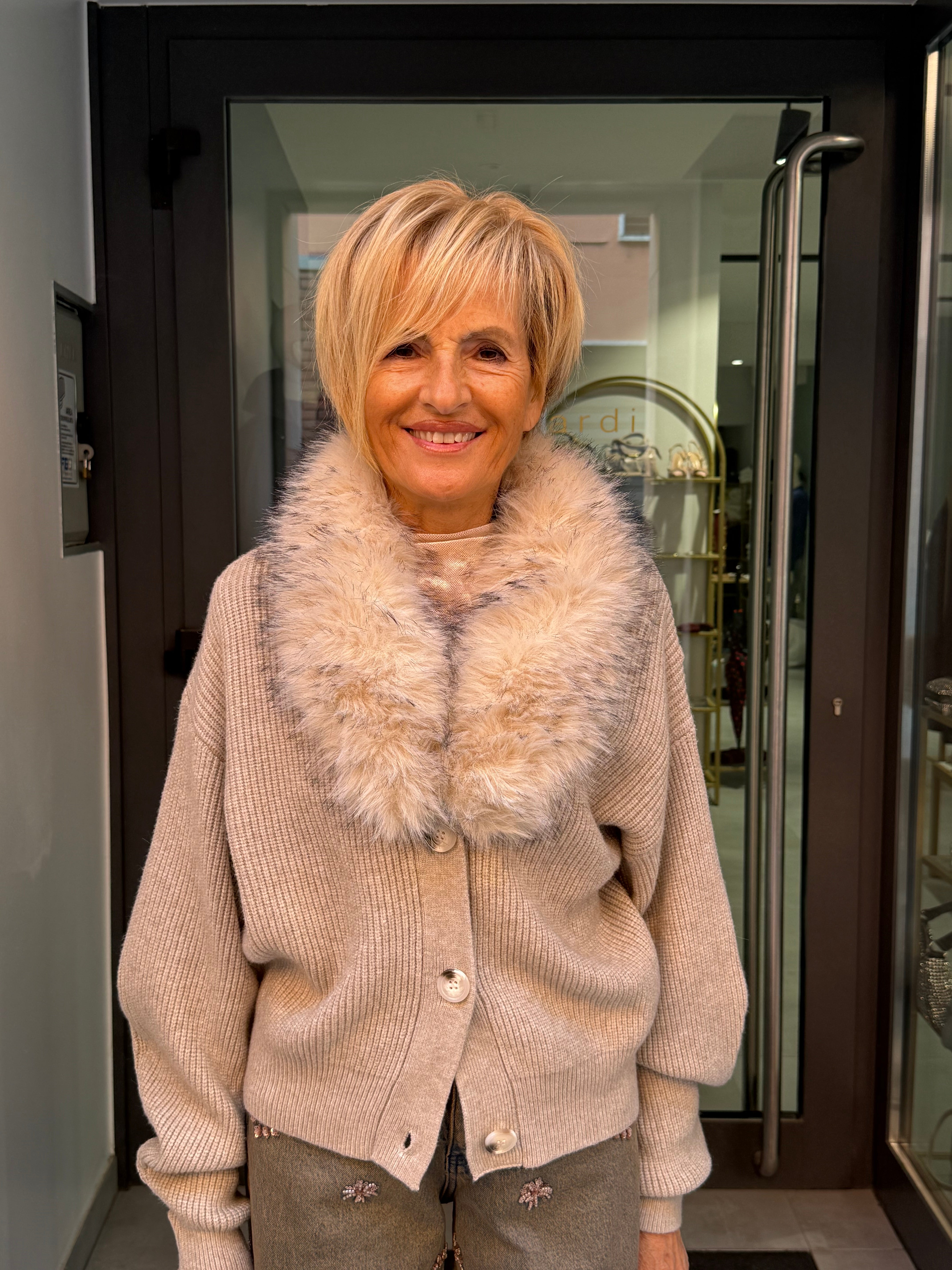 cardigan pelliccia