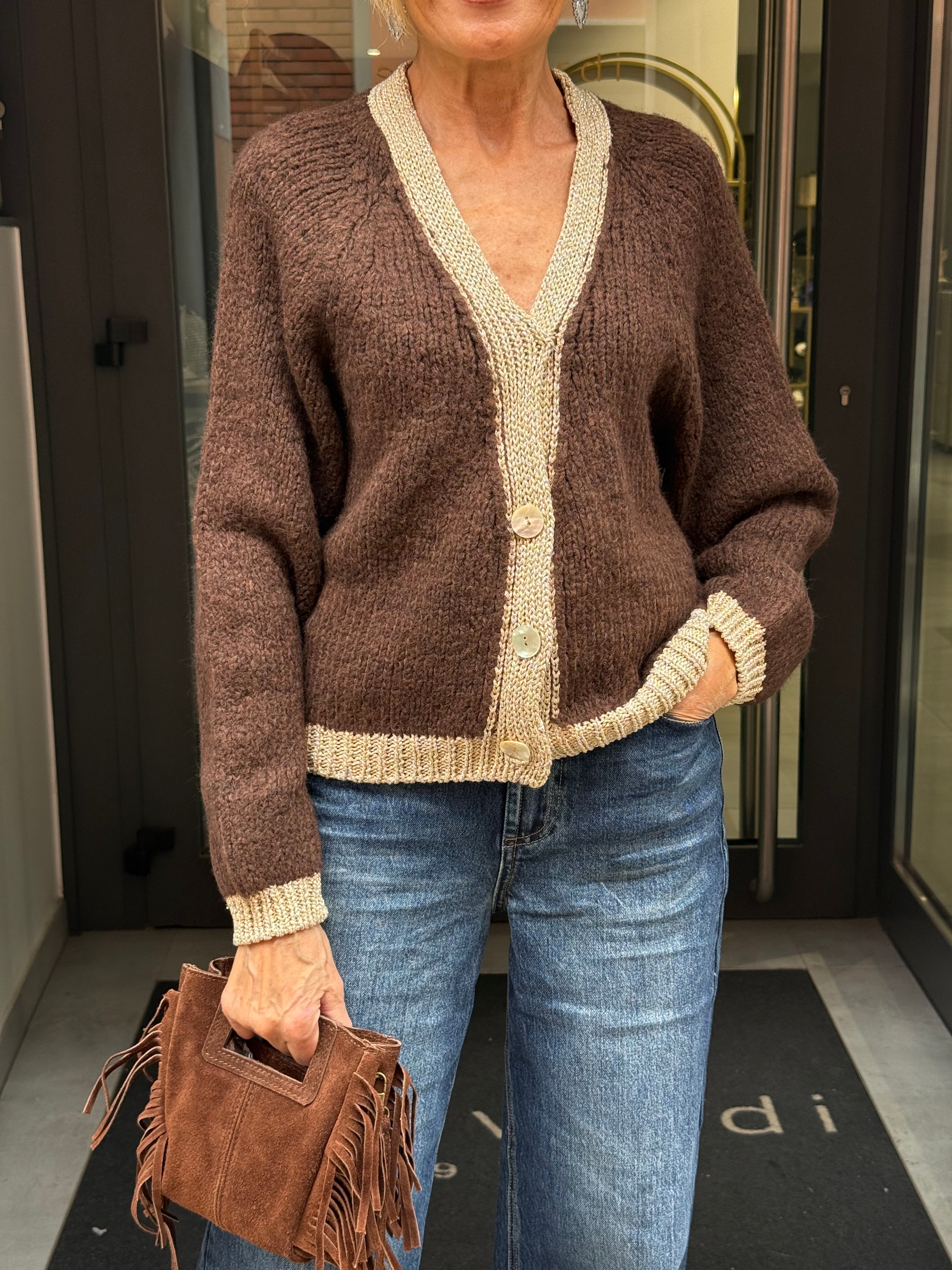 cardigan dettaglio lurex