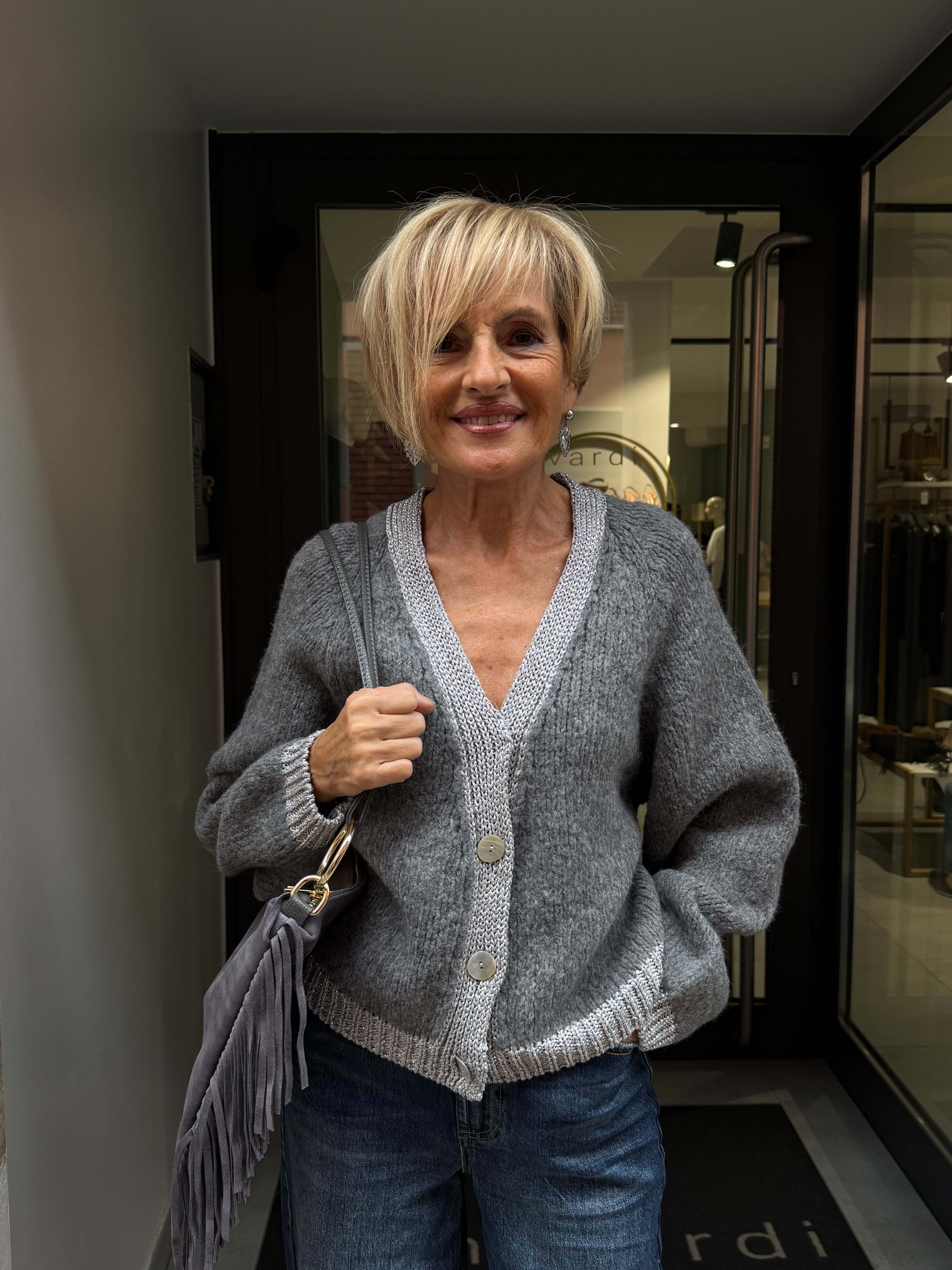 cardigan dettaglio lurex
