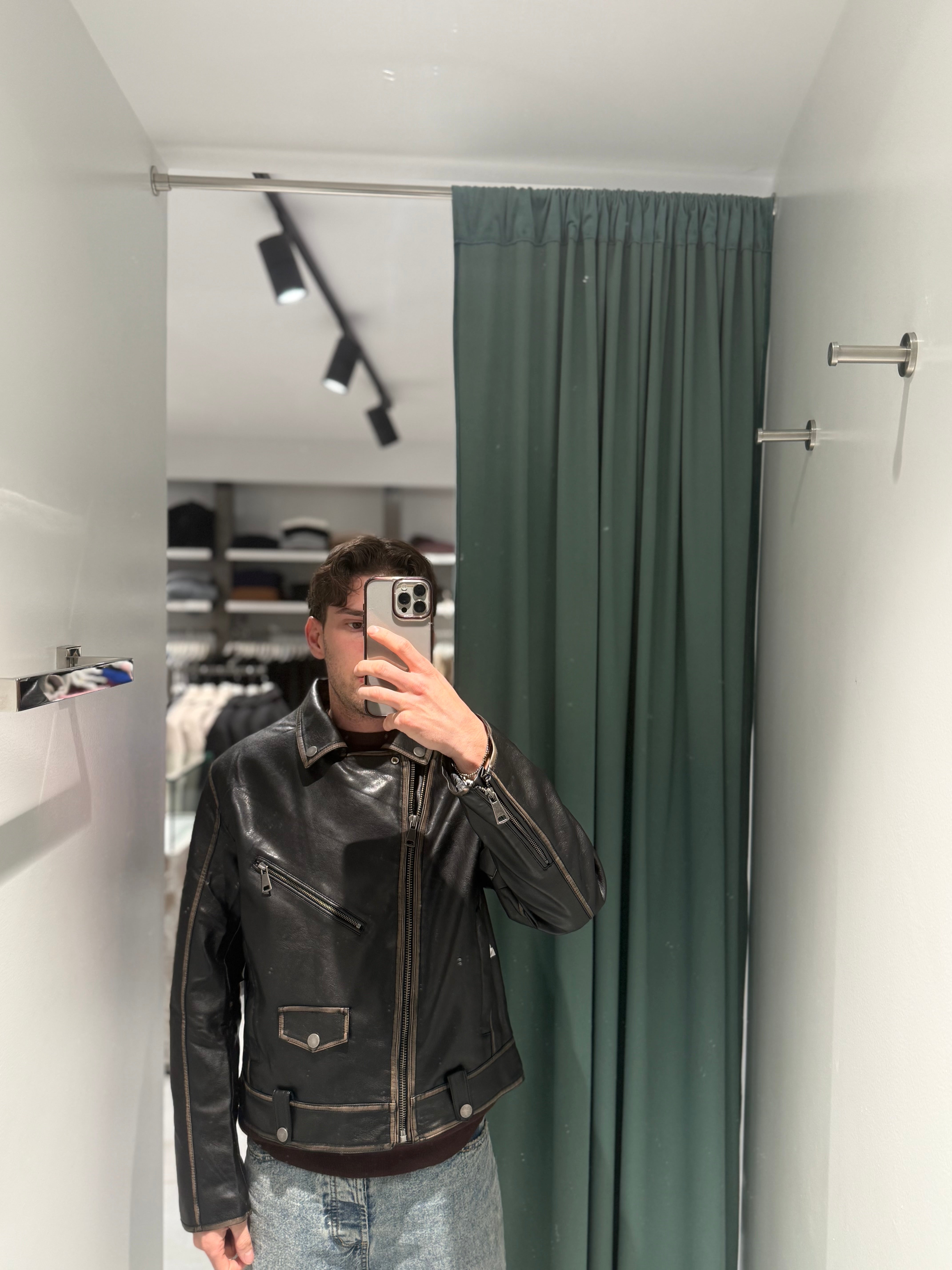 chiodo imbottito invecchiato ecopelle