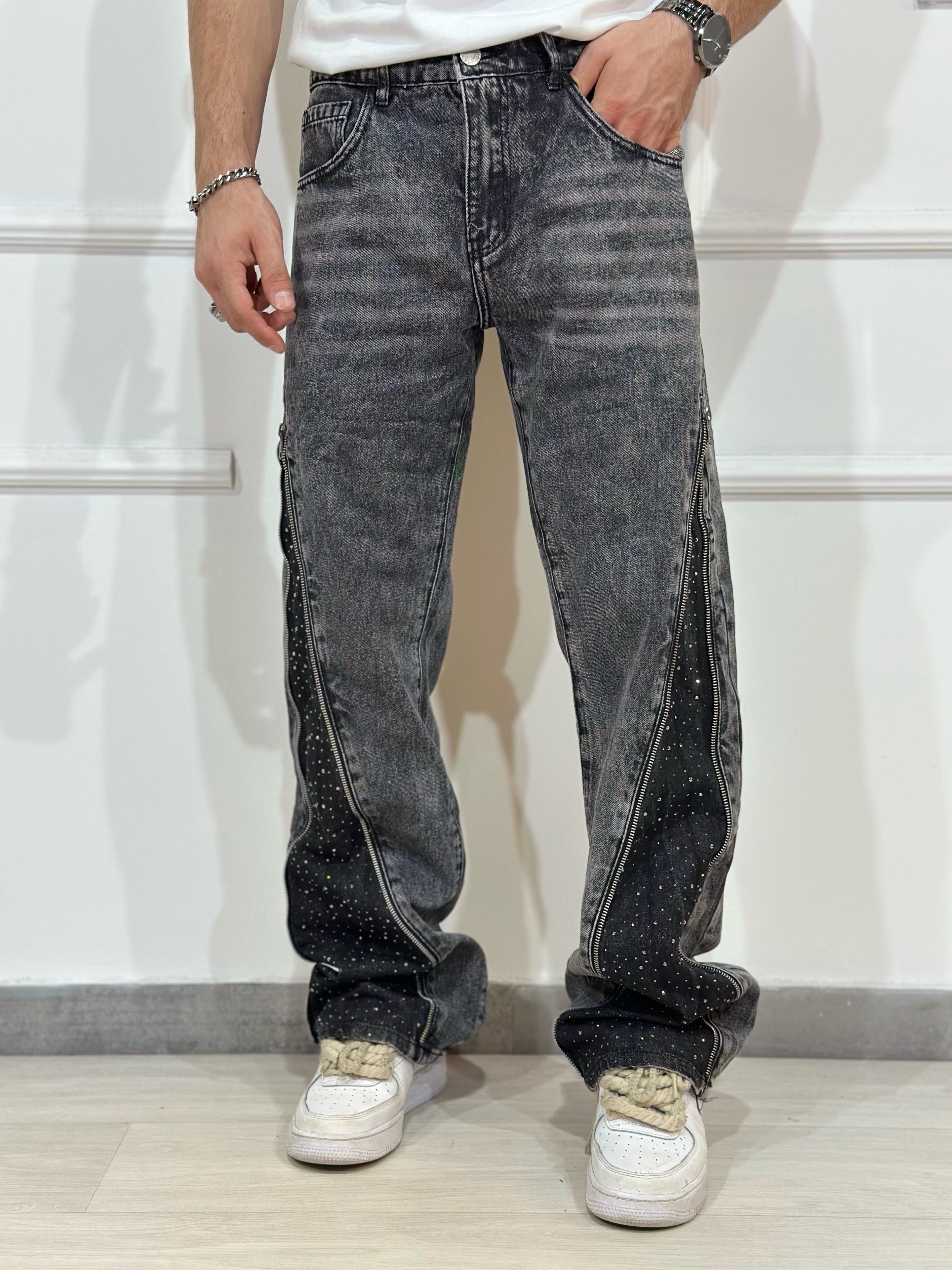 pantaloni zip diamond light