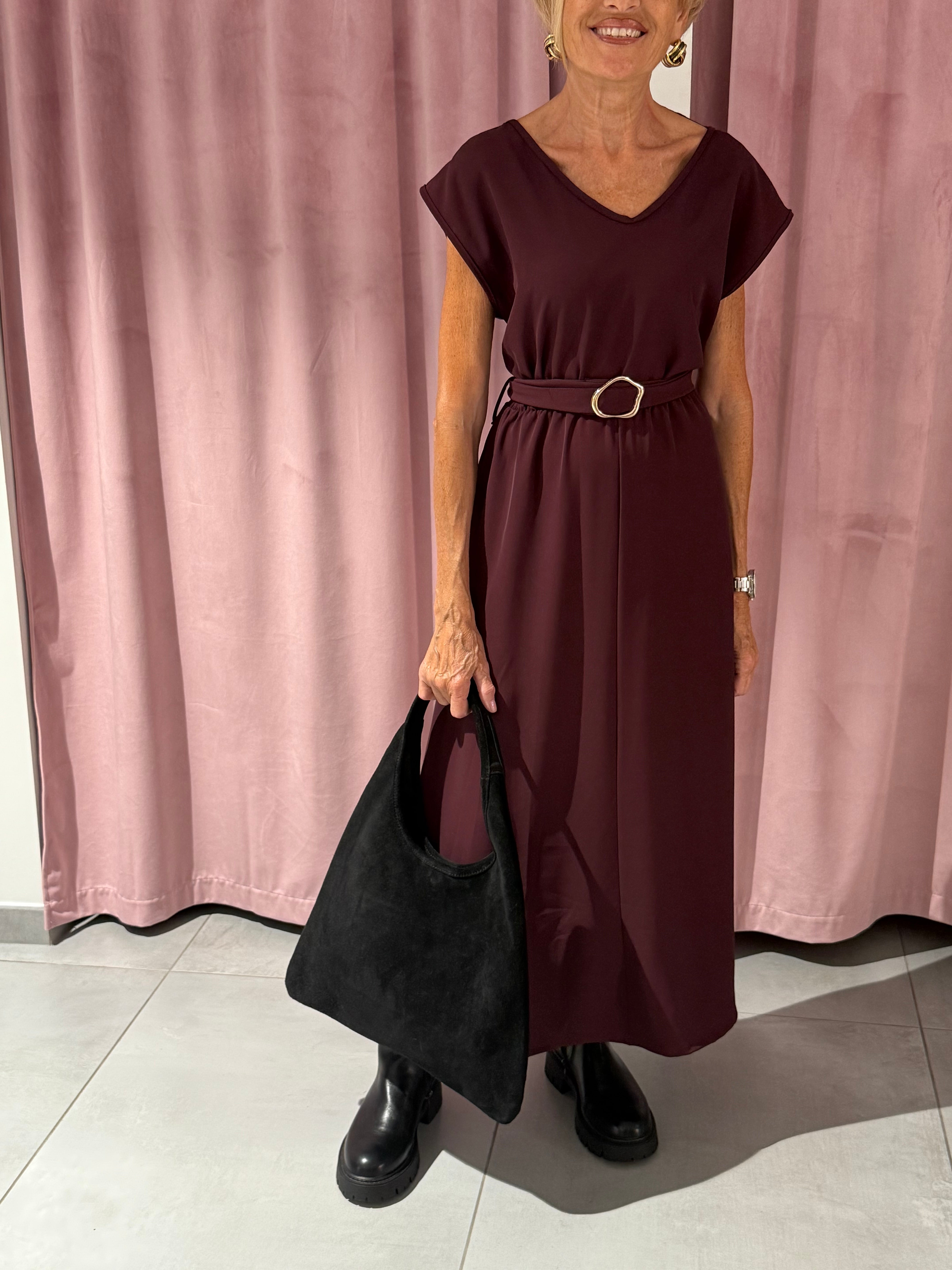 abito bordeaux angy
