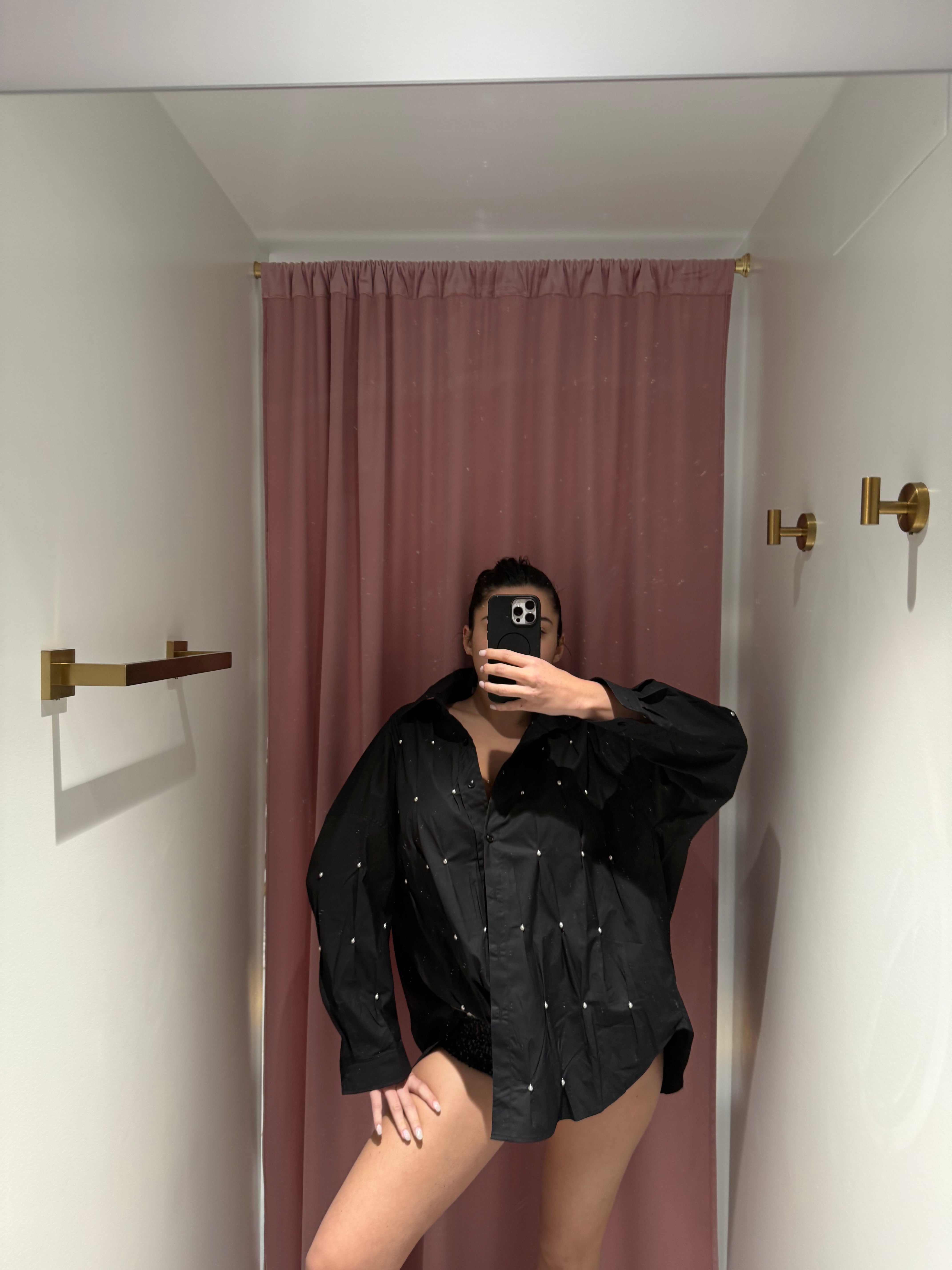 camicia over borchiata