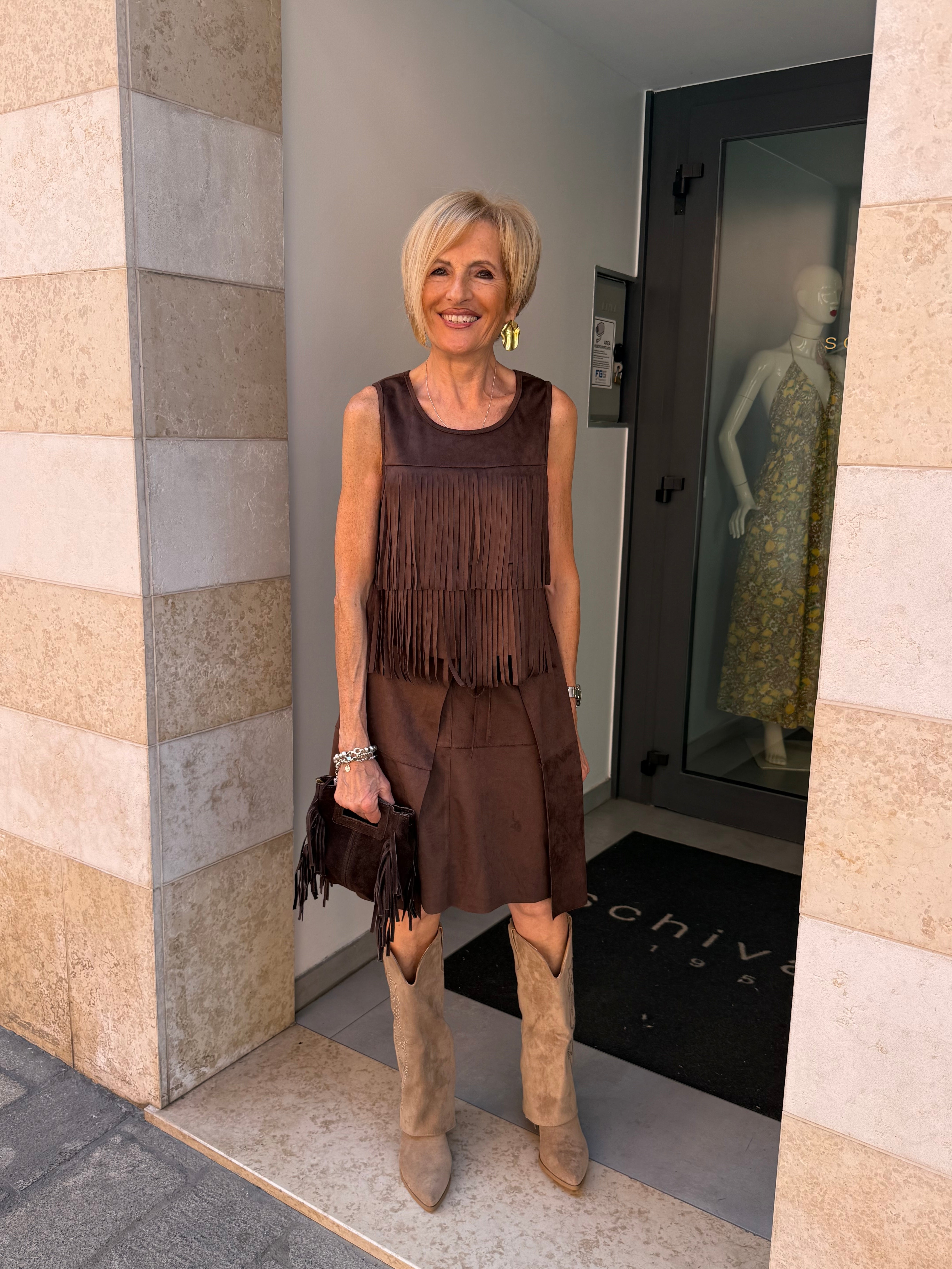 gilet frangiato