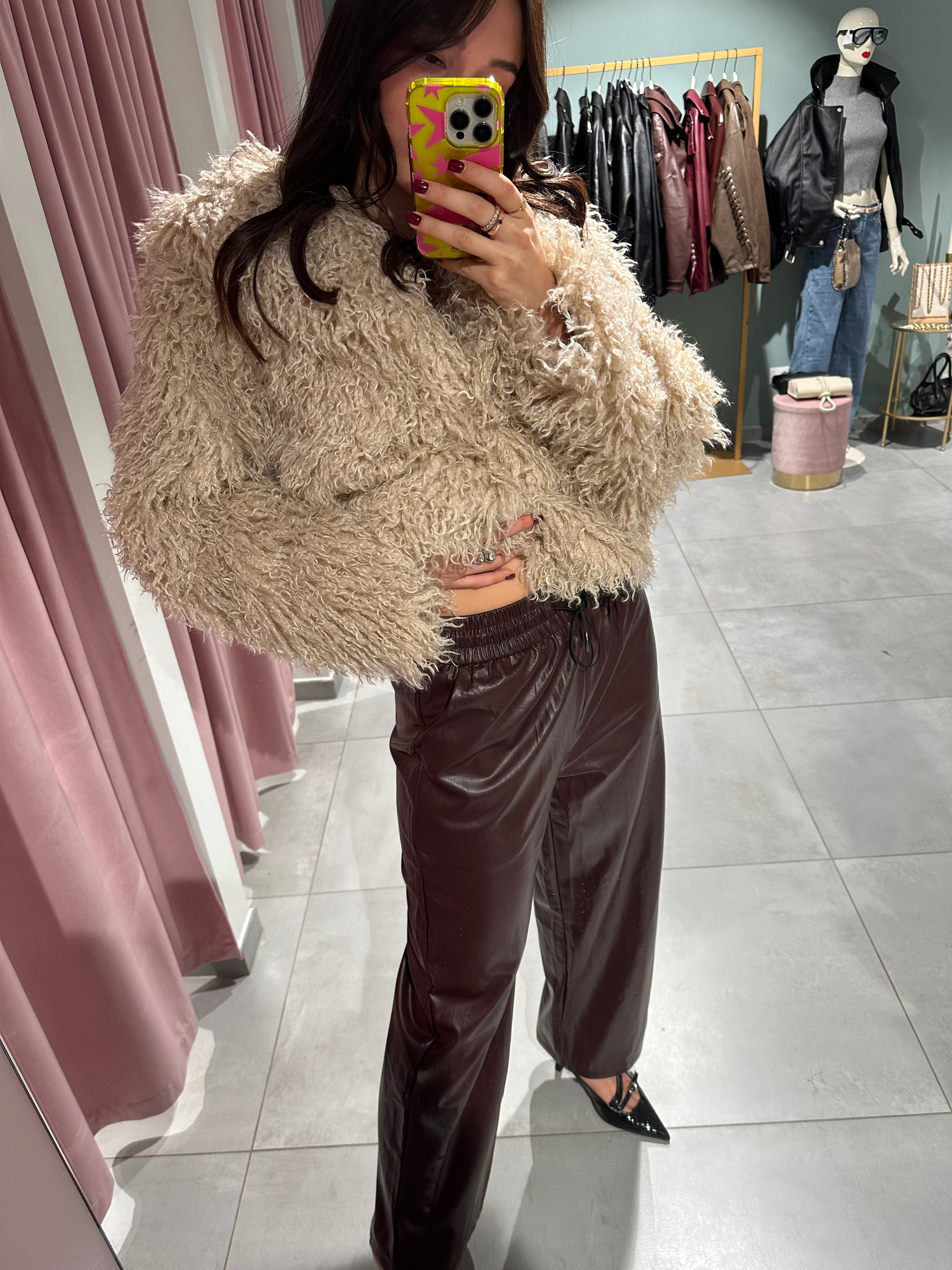 pantalone ecopelle