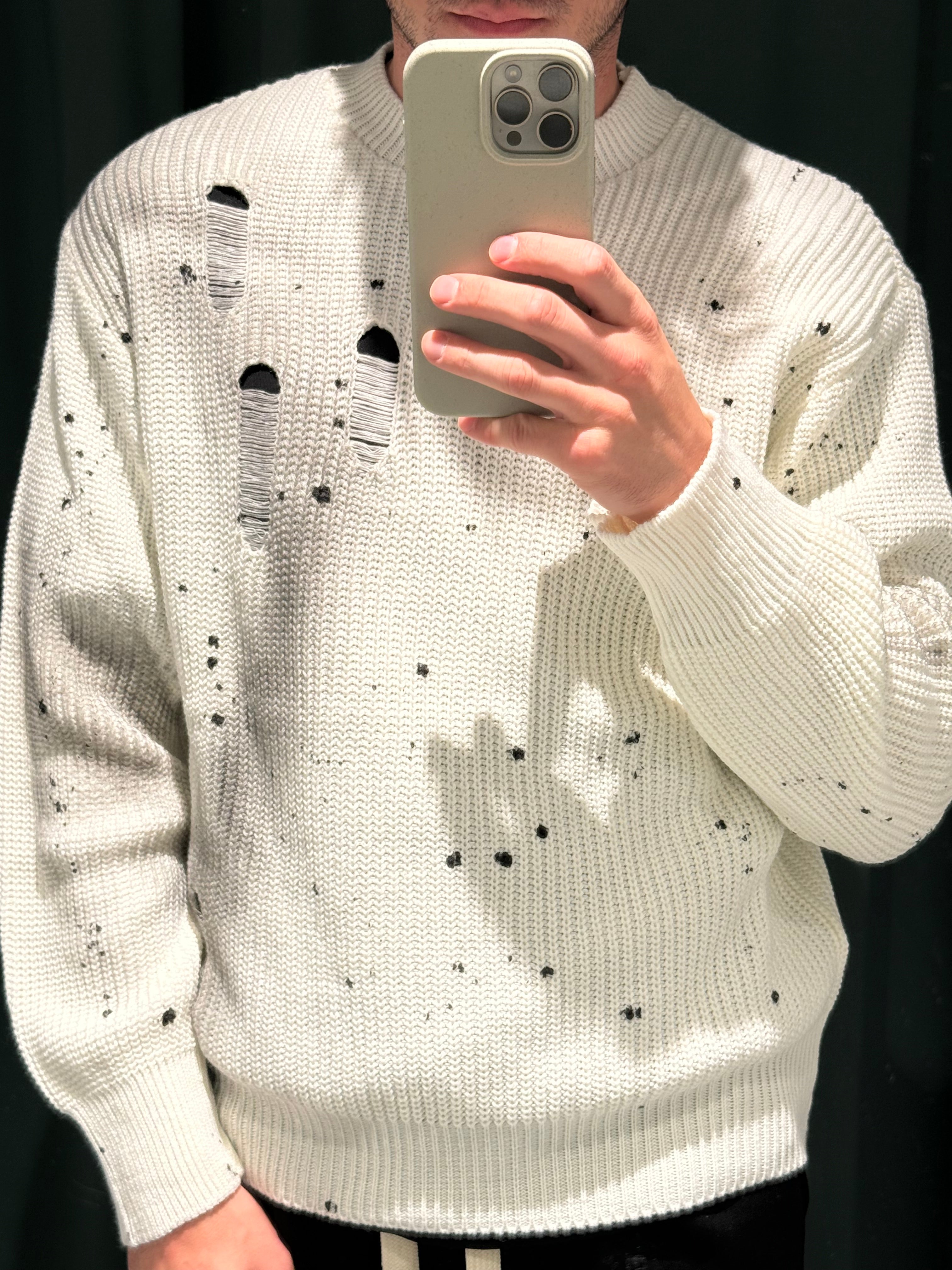 maglione rotture schizzi