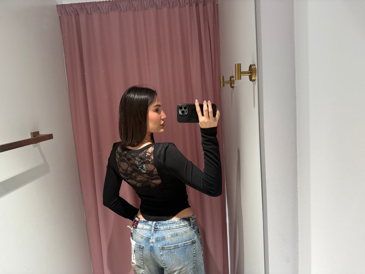 top pizzo schiena