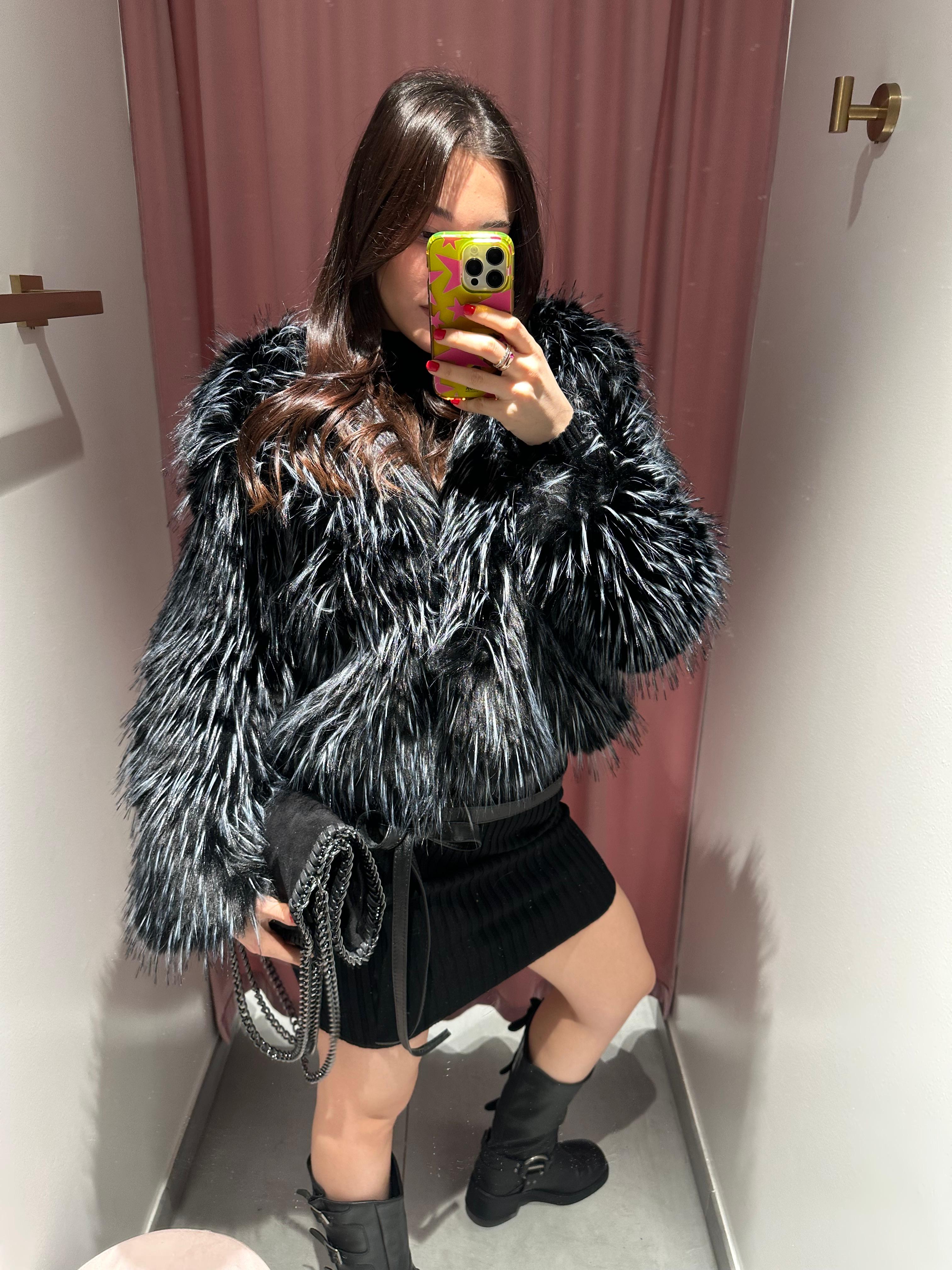 ecopelliccia bcolor cappuccio